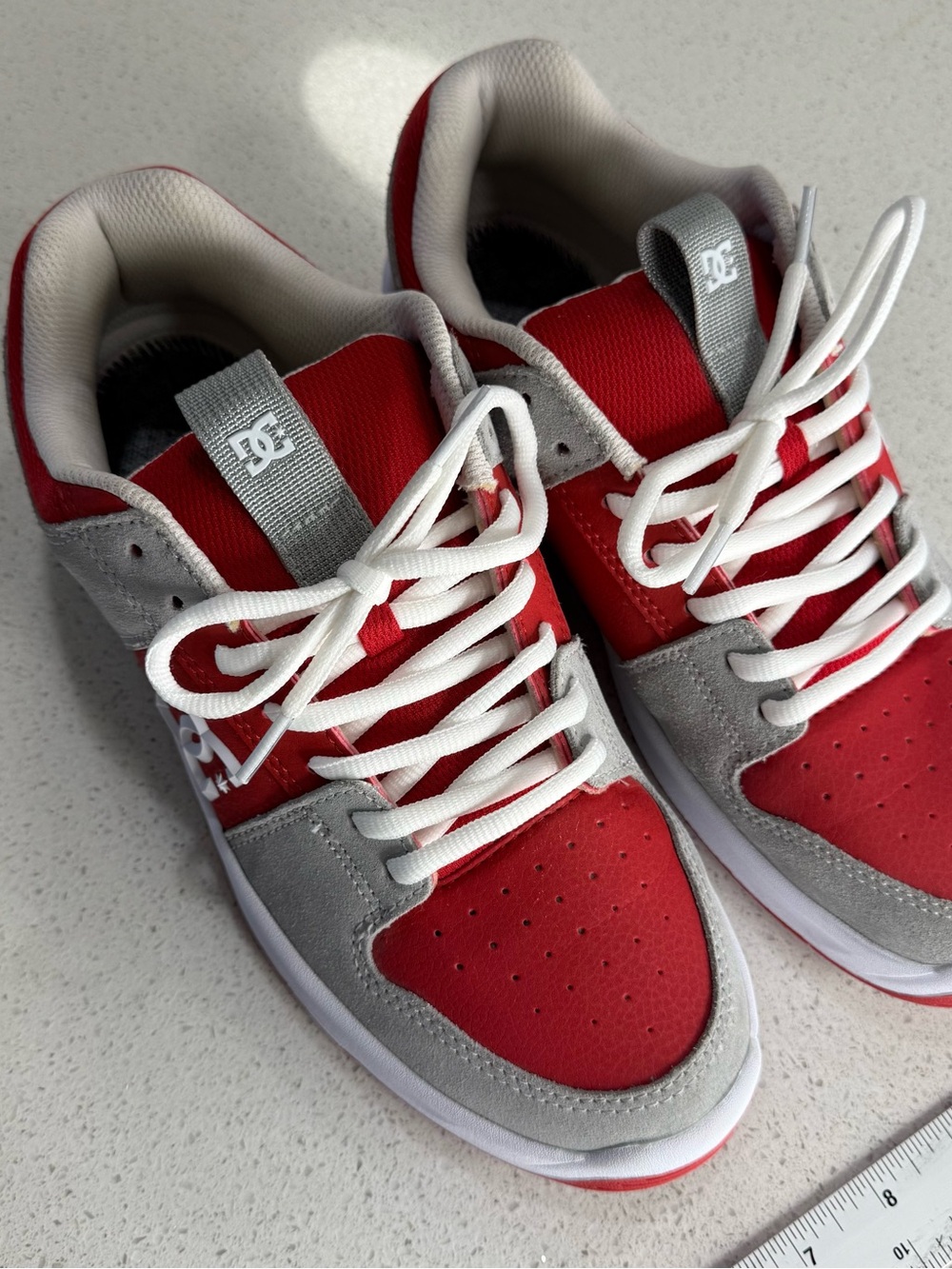 DC Lynx Zero Shoes Red & Gray Skate Sneakers does not include soles